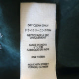 THE GREAT The Iris Embroidered Midi Dress Dark Forest Green Cotton Size 1