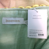 Zimmermann Coaster Strapless Structured Midi Dress Poster Print Size 2 NEW