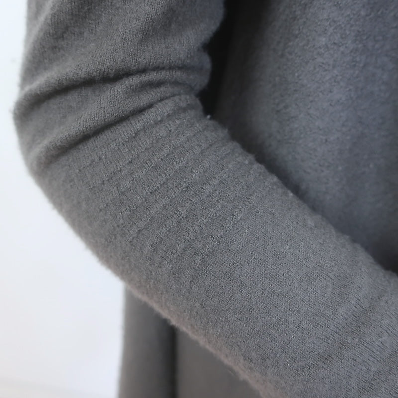Rick Owens Sphinx F/W 15 Boiled Cashmere Wrap Cardigan Dark Dust Size Small