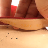 Gianvito Rossi Portofino 105 Sandals Red Suede Size 40 Ankle Strap Heels