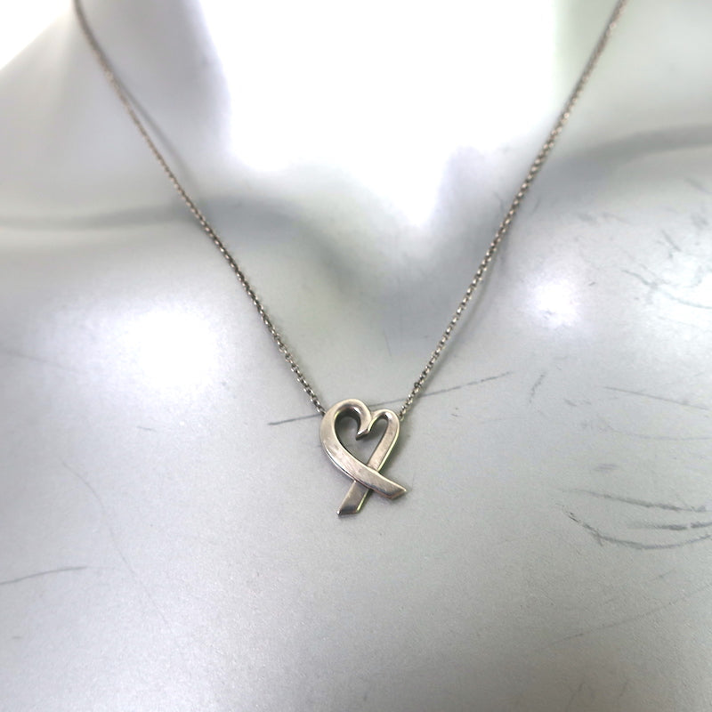 Tiffany &amp; Co. Paloma Picasso Loving Heart Pendant Necklace Sterling Silver