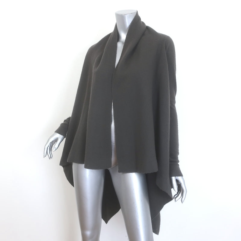 Rick Owens Sphinx F/W 15 Boiled Cashmere Wrap Cardigan Dark Dust Size Small