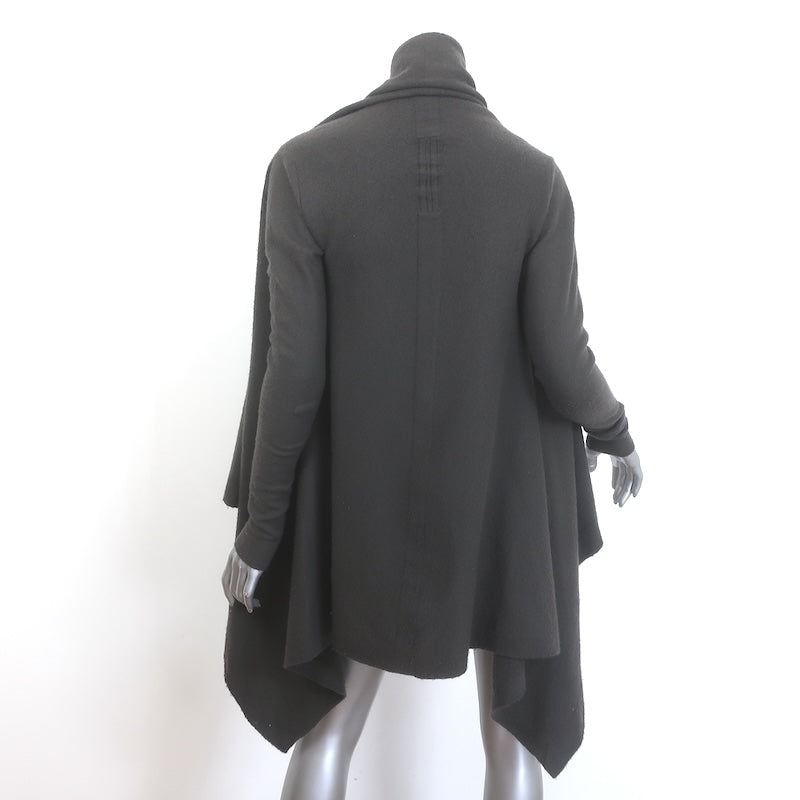 Rick Owens Sphinx F/W 15 Boiled Cashmere Wrap Cardigan Dark Dust Size Small