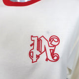Palm Angels x Formula 1 Racing Monogram Tee Ivory Cotton Size Medium NEW
