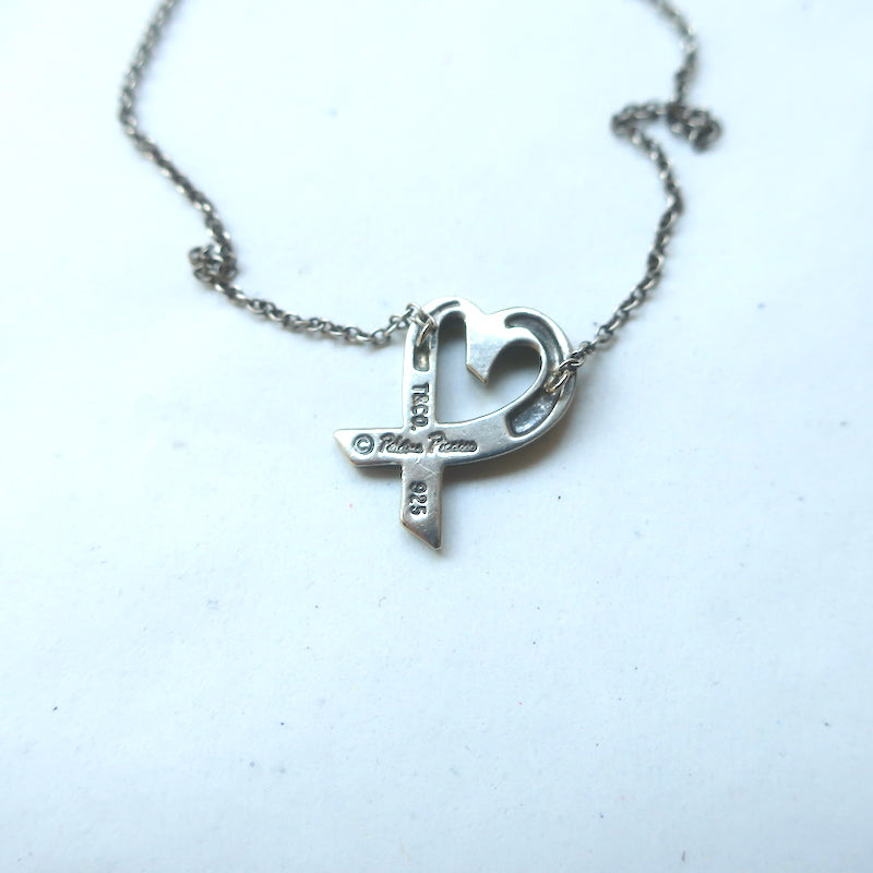 Tiffany &amp; Co. Paloma Picasso Loving Heart Pendant Necklace Sterling Silver