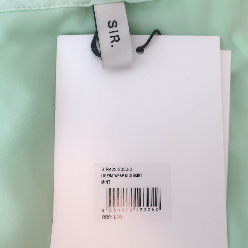 SIR Ligera Midi Wrap Skirt Mint Size 0 NEW