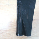 J Brand L8001 Stretch Leather Mid Rise Skinny Pants Black Size 25