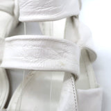 Bottega Veneta The Point Slingback Flats White Crinkled Leather Size 38.5