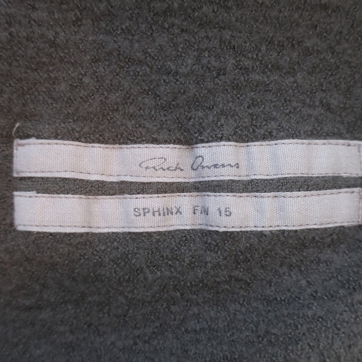 Rick Owens Sphinx F/W 15 Boiled Cashmere Wrap Cardigan Dark Dust Size Small