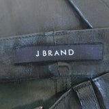 J Brand L8001 Stretch Leather Mid Rise Skinny Pants Black Size 25