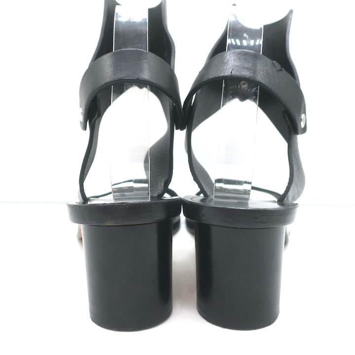 Isabel Marant Jaeryn Sandals Black Leather Size 41