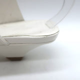 Bottega Veneta The Point Slingback Flats White Crinkled Leather Size 38.5