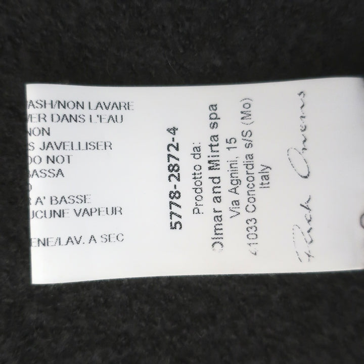Rick Owens Sphinx F/W 15 Boiled Cashmere Wrap Cardigan Dark Dust Size Small