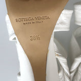 Bottega Veneta The Point Slingback Flats White Crinkled Leather Size 38.5