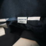 Burberry Lace Ruffle Button Down Shirt Black Stretch Cotton Size US 4 NEW