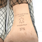 Kurt Geiger Britton Mesh Pumps Nude Size 37.5 Pointed Toe Heels