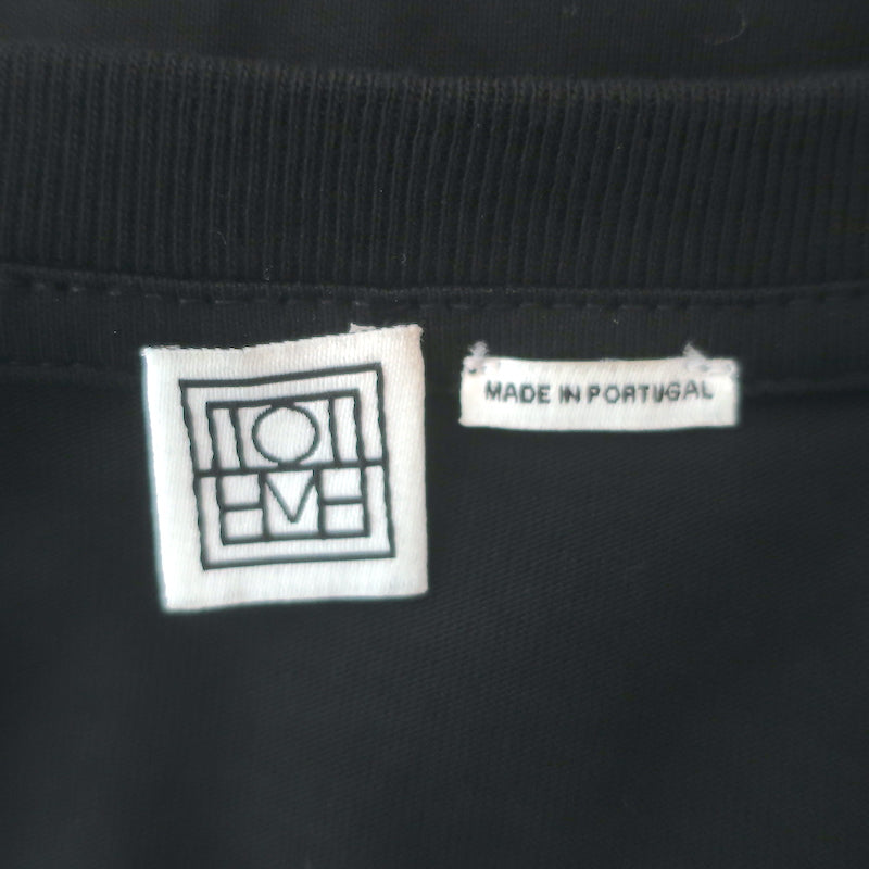 Toteme Sleeveless Cotton Tee Dress Black Jersey Size Medium