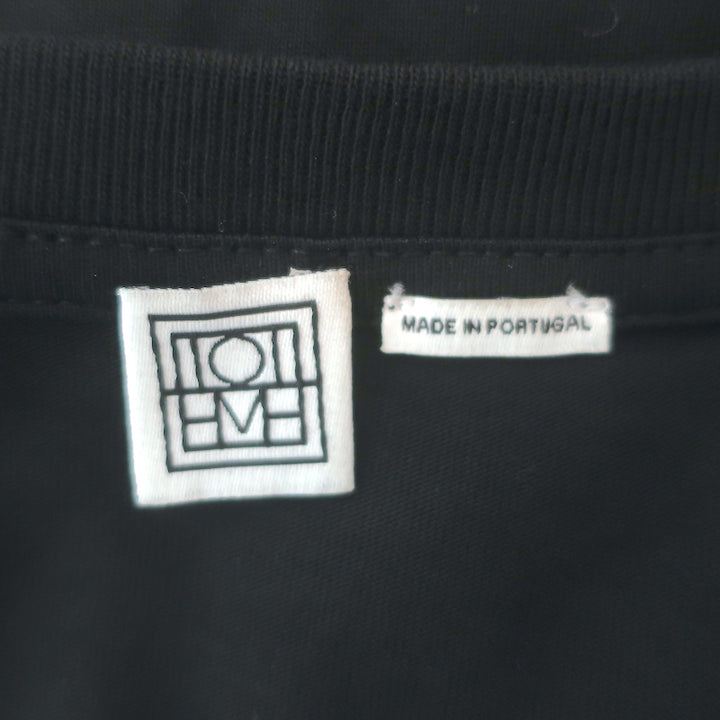 Toteme Sleeveless Cotton Tee Dress Black Jersey Size Medium