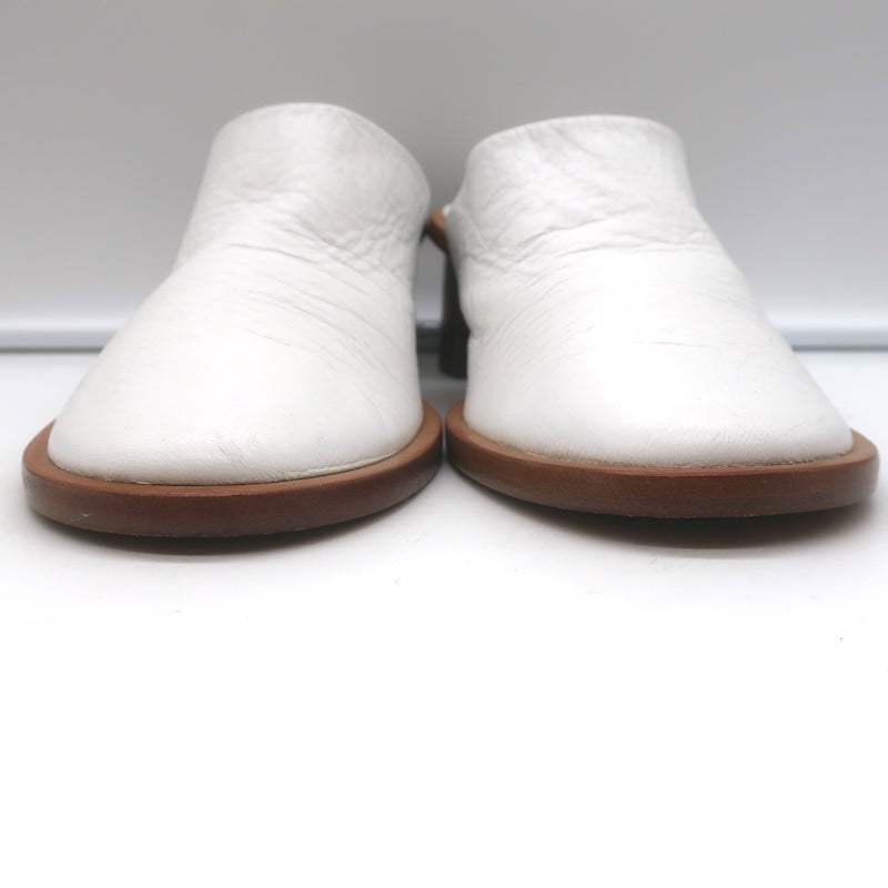 The Row Teatime Mules White White Size 38.5 Slip-On Heels