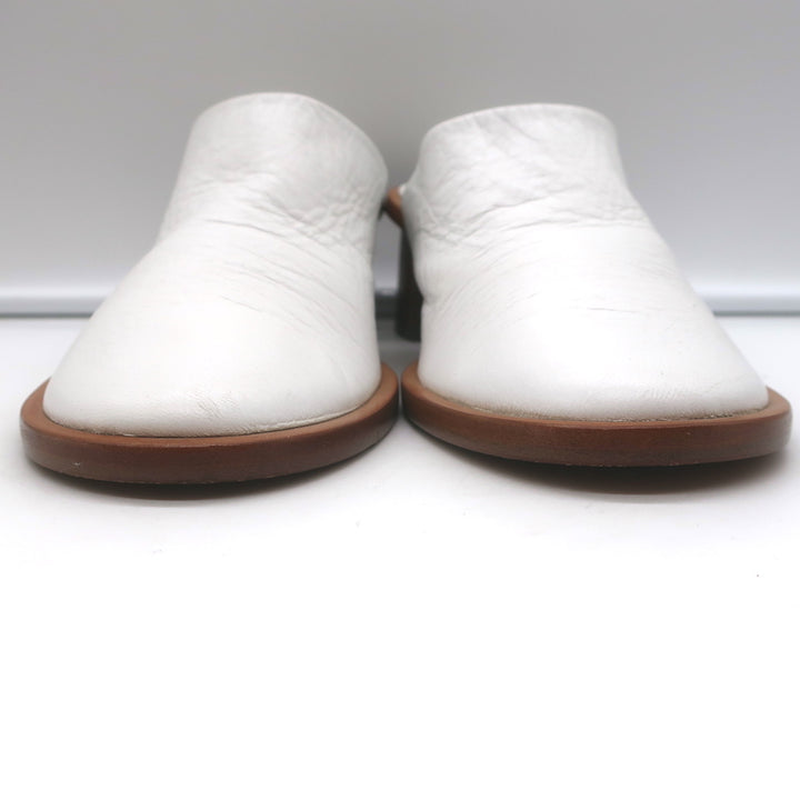 The Row Teatime Mules White White Size 38.5 Slip-On Heels