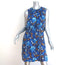Marc Jacobs Sleeveless Dress Blue Floral Print Silk Twill Size 6