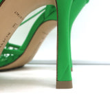 Bottega Veneta Stretch Mesh Pumps Green Size 38 Ankle Wrap Heels NEW
