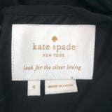 Kate Spade Mosaic Embroidered Peasant Dress Black Cotton Size 4