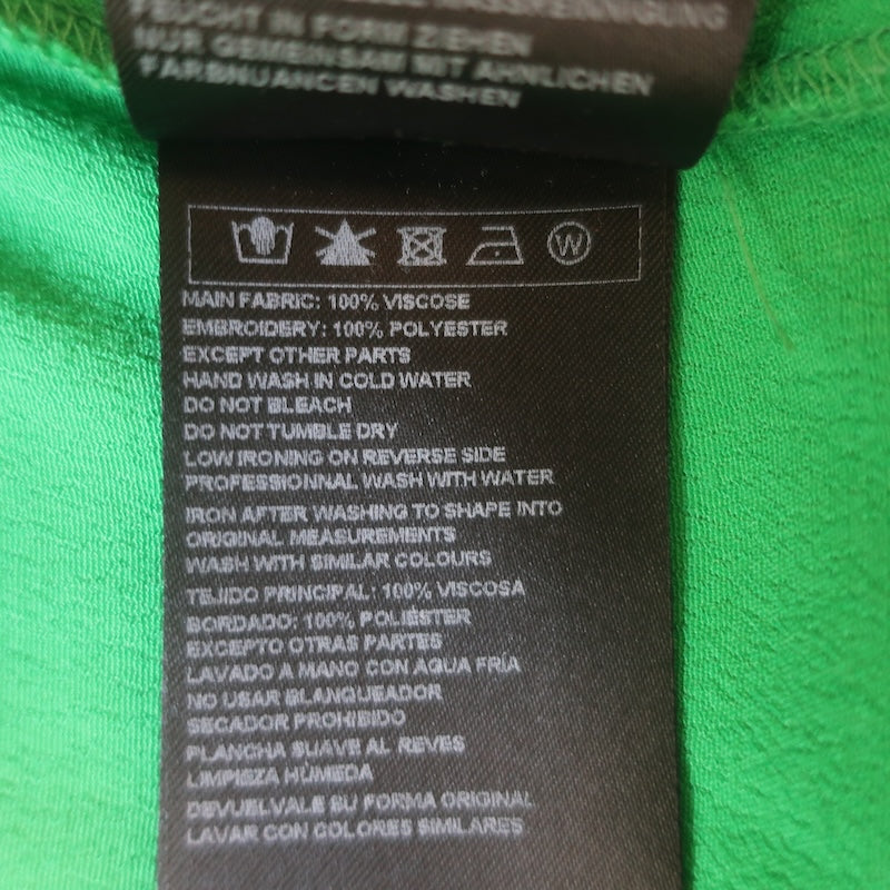 ba&amp;sh Taylor Embroidered Peasant Top Green Crepe Size Small