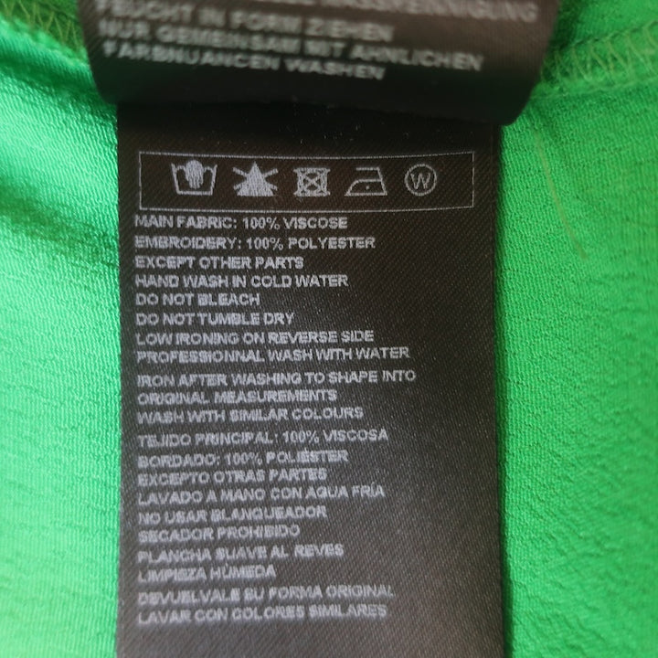 ba&amp;sh Taylor Embroidered Peasant Top Green Crepe Size Small