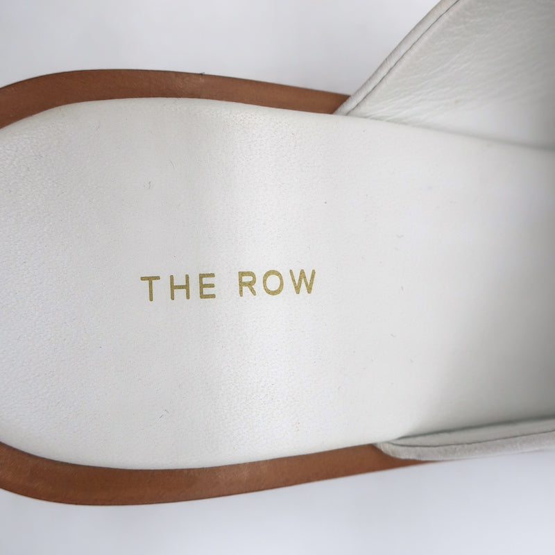 The Row Teatime Mules White White Size 38.5 Slip-On Heels