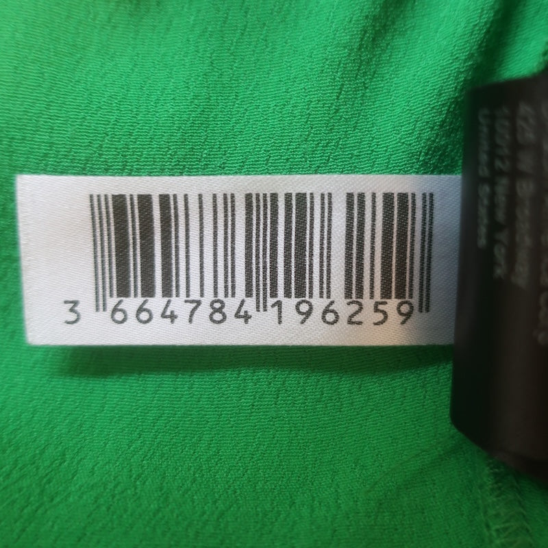 ba&amp;sh Taylor Embroidered Peasant Top Green Crepe Size Small