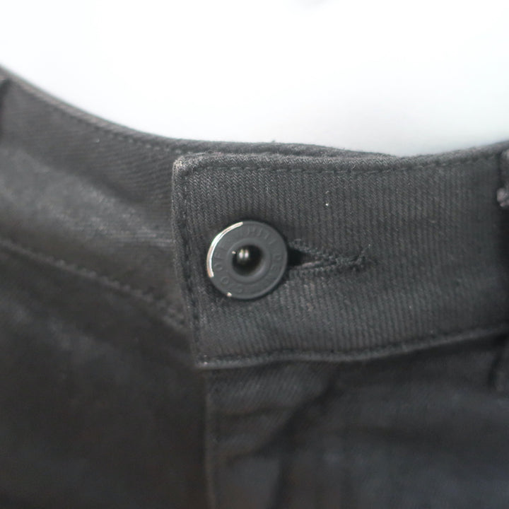 Off-White c/o Virgil Abloh Logo Strap Skinny Jeans Black Stretch Denim Size 26
