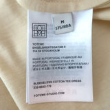 Toteme Sleeveless Cotton Tee Dress Vanilla Jersey Size Medium NEW