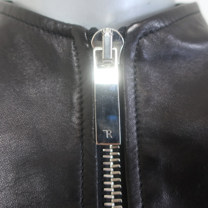 The Row Driker Leather Jacket Black Lambskin Size 6