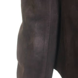 Theory Suede Patch Pocket Cropped Jacket Chocolate Size 6