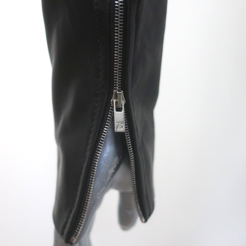 The Row Driker Leather Jacket Black Lambskin Size 6
