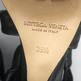 Bottega Veneta The Point Slingback Flats Black Crinkled Leather Size 38.5