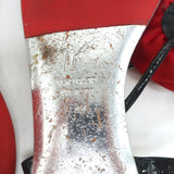 Giuseppe Zanotti Satin Rose Sandals Black Patent Leather Size 39 Flat Thong