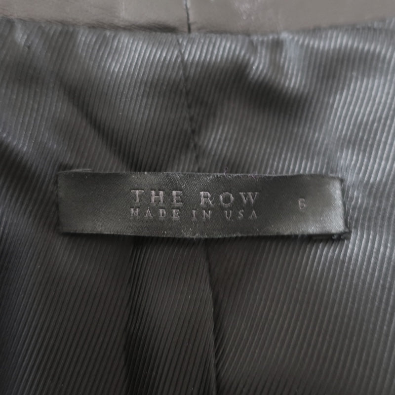 The Row Driker Leather Jacket Black Lambskin Size 6
