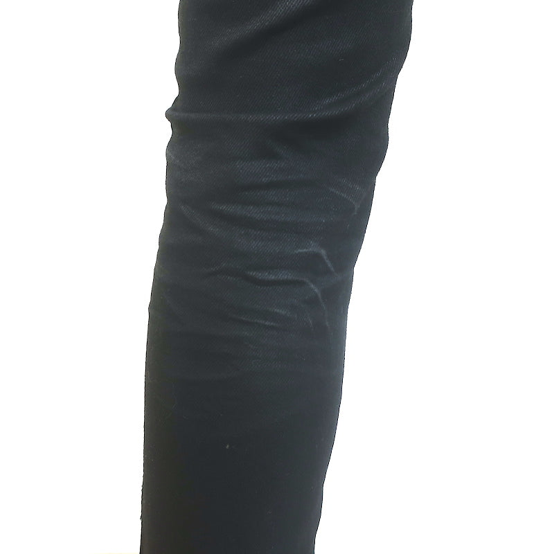 Off-White c/o Virgil Abloh Logo Strap Skinny Jeans Black Stretch Denim Size 26