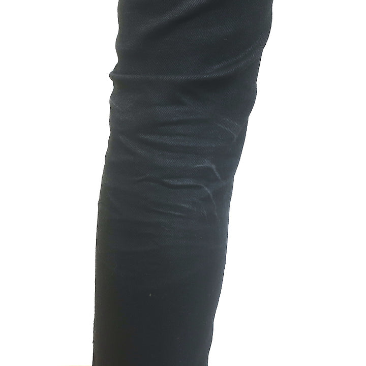 Off-White c/o Virgil Abloh Logo Strap Skinny Jeans Black Stretch Denim Size 26