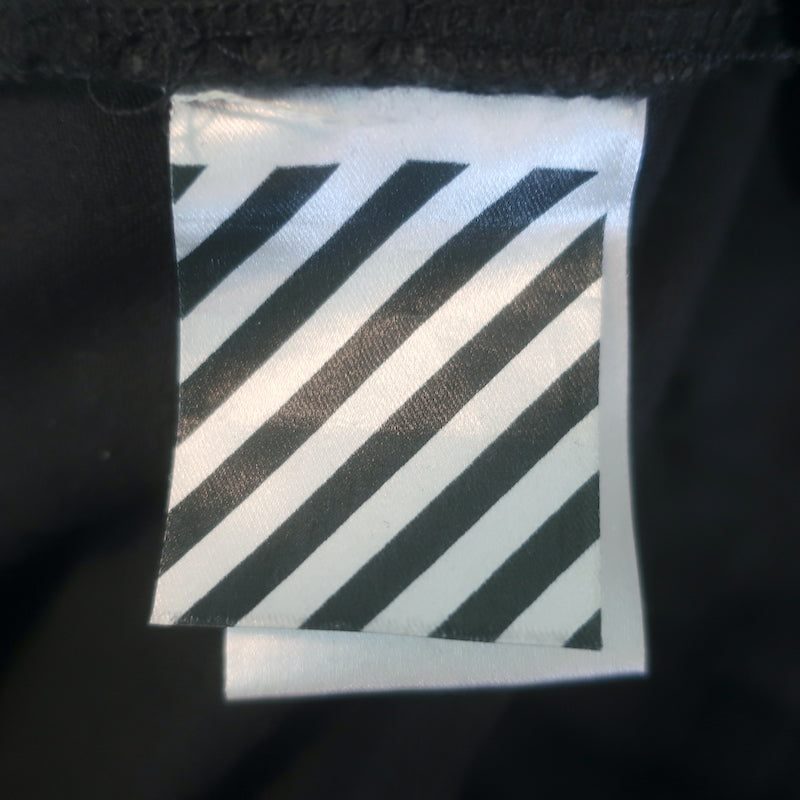 Off-White c/o Virgil Abloh Logo Strap Skinny Jeans Black Stretch Denim Size 26