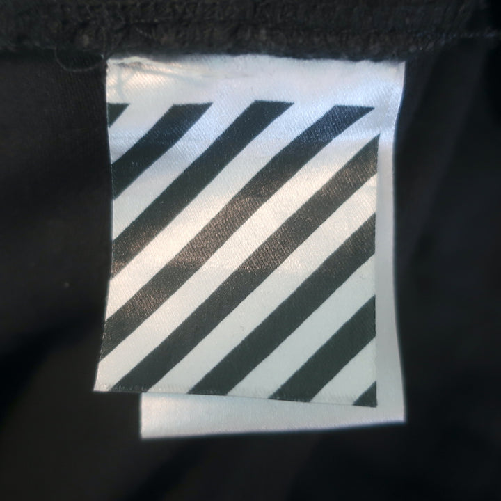 Off-White c/o Virgil Abloh Logo Strap Skinny Jeans Black Stretch Denim Size 26