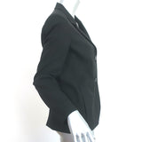 Theory Blazer Eldita Black Stretch Wool Size 8 Two-Button Jacket