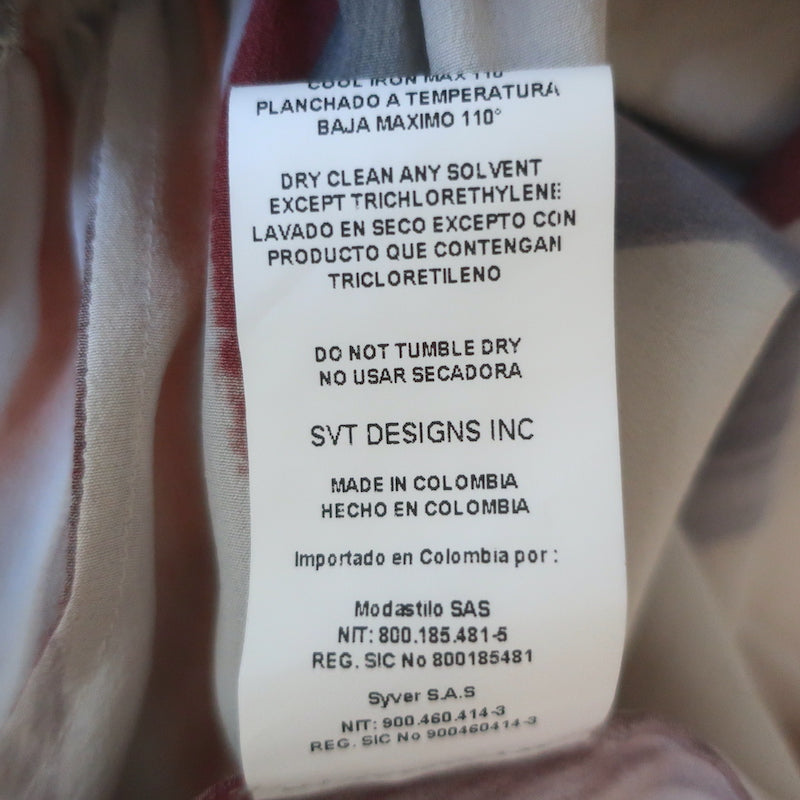 Silvia Tcherassi Nocera Cutout-Back Maxi Dress Cream Striped Silk Size Medium