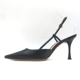 Gianvito Rossi Ascent 85 Slingback Pointed Toe Pumps Black Leather Size 39