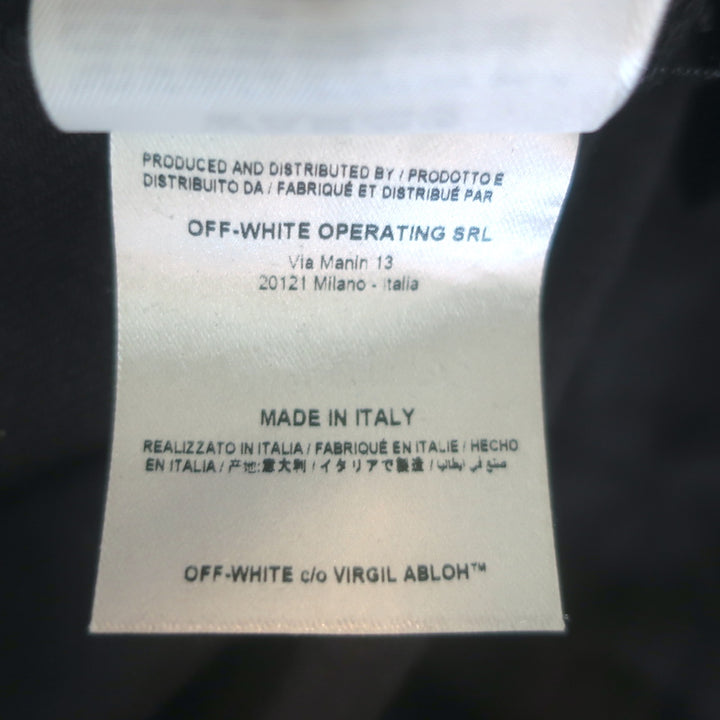 Off-White c/o Virgil Abloh Logo Strap Skinny Jeans Black Stretch Denim Size 26