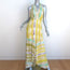 Silvia Tcherassi Ardell Halter Maxi Dress Citrus Watercolor Print Size Small