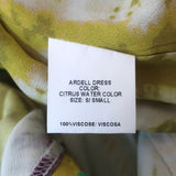 Silvia Tcherassi Ardell Halter Maxi Dress Citrus Watercolor Print Size Small