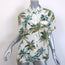 Le Superbe Club Tropicana Crystal-Detail Shirt Palm Tree Print Silk Size 0